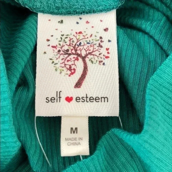 Self Esteem Keyhole Mockneck Top w/ Matching Mask - Picture 5 of 10